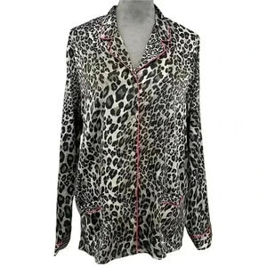 Victoria Secret Leopard Print Button Front Sleepwear (TOP ONLY)